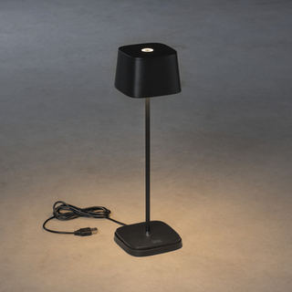 Tafellamp Capri Draadloos USB - Zwart - afbeelding 2