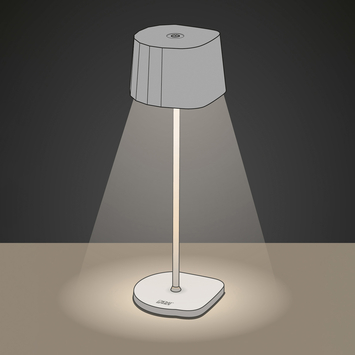 Tafellamp Capri Draadloos USB - Zwart - afbeelding 4