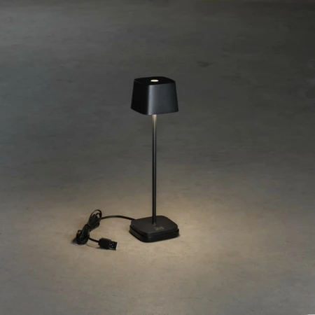 Tafellamp Mini Capri Draadloos USB - Zwart - afbeelding 4