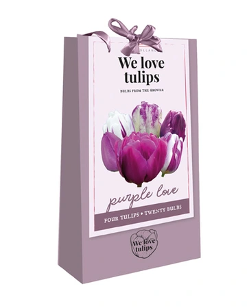 Tas We Love Tulips Purple Love - 20 bloembollen