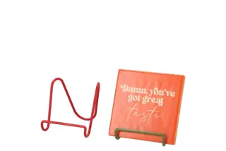 Tegelrekje Metaal - 8x10x9cm - Rood of Groen - afbeelding 2