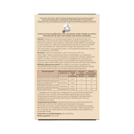 Tegen Slakken Korrels 225gr - afbeelding 2