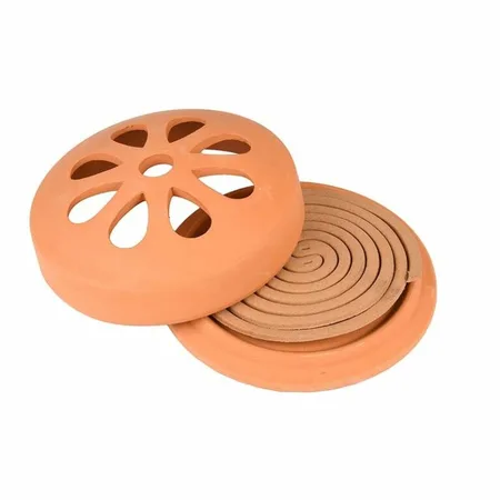 Terracotta Brander Met Citronella Ringen - afbeelding 1