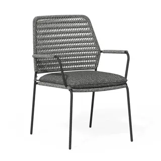 Tierra Outdoor - David Dining Tuinstoel Stapelbaar - Charcoal - afbeelding 1