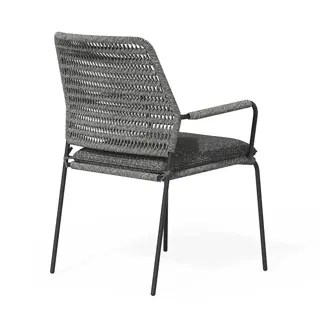 Tierra Outdoor - David Dining Tuinstoel Stapelbaar - Charcoal - afbeelding 2