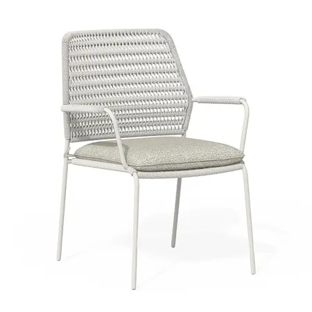 Tierra Outdoor - David Dining Tuinstoel Stapelbaar - Creme White - afbeelding 1