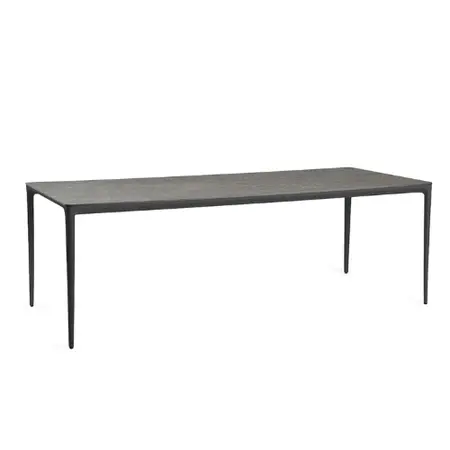 TIERRA OUTDOOR Elegante Dining Table Charcoal Trespa Dark Basalt 219 X 92 Cm