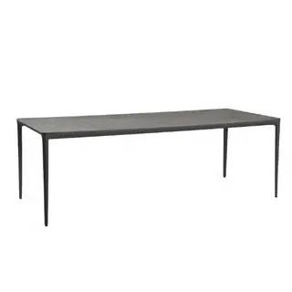 TIERRA OUTDOOR Elegante Dining Table Charcoal Trespa Dark Basalt 219 X 92 Cm