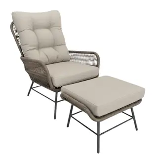 Tierra Outdoor - Levante Bistrostoel en voetenbank