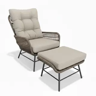 Tierra Outdoor - Levante Bistrostoel en voetenbank