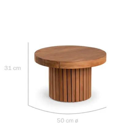 Tierra Outdoor - Marapa Small Coffee Table Teak Ø50cm - afbeelding 2