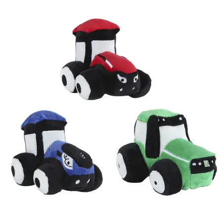 Tractor Pluche 13cm (keuze uit 3 kleuren) - afbeelding 1