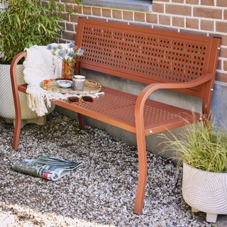 Tuinbank Aalborg Staal Bruin - afbeelding 2