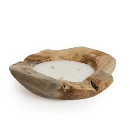 Candle Bowl 40 cm Round Teak