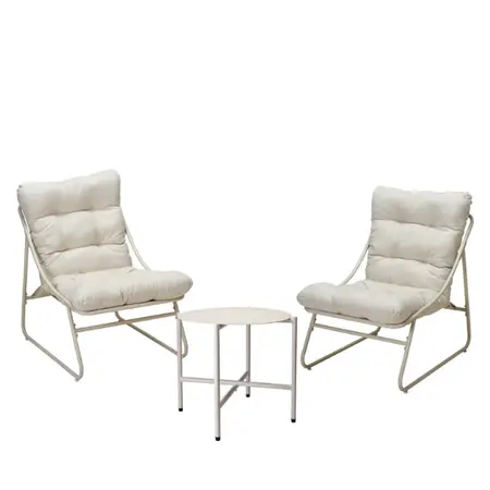 Tuinmeubelset 3-delig Beige - afbeelding 1