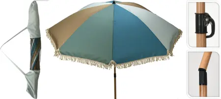 Tuinparasol 200cm Multicolor Blue - afbeelding 2