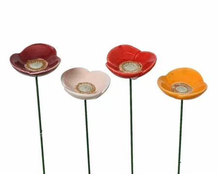 Tuinsteker Bloem Porselein H28.5cm - diverse varianten