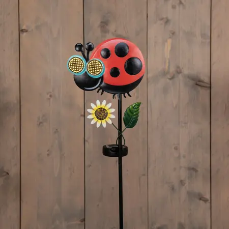Tuinsteker Solar Lieveheersbeestje Bewegende ogen 75x17cm - afbeelding 2