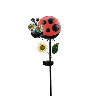Tuinsteker Solar Lieveheersbeestje Bewegende ogen 75x17cm - afbeelding 1