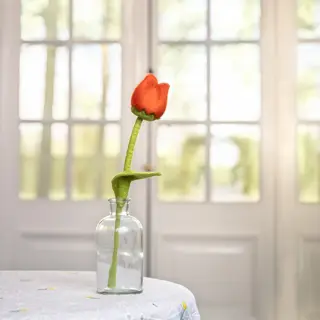Tulp Odile Vilt Oranje - Handgemaakte Fairtrade Decoratie - afbeelding 3