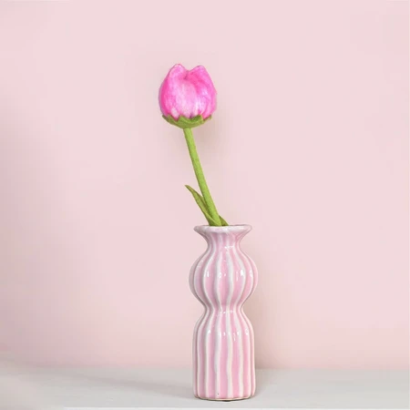 Tulp Vilt Fey Fuchsia - Handgemaakte Fairtrade Decoratie - afbeelding 2