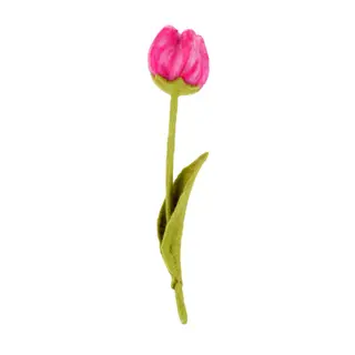 Tulp Vilt Fey Fuchsia - Handgemaakte Fairtrade Decoratie