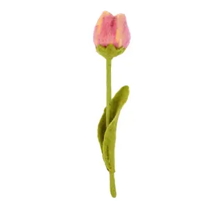 Tulp Vilt Romy licht roze/geel  - Handgemaakte Fairtrade Decoratie