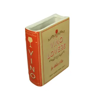 Vaas Boek Vino Lovers – Keramische vaas voor wijnliefhebbers