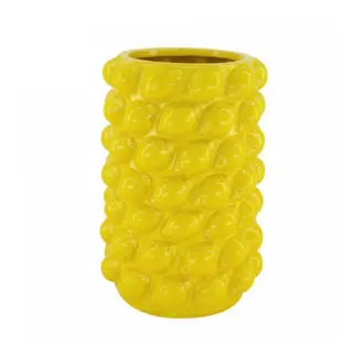 Vaas Citroen Keramiek 16.5x16.5x26,5cm - Geel