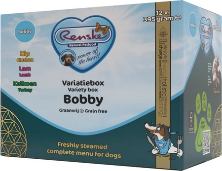 Renske - Variatiebox Bobby Vers Adult Graanvrij 12 x 395 g - afbeelding 1