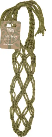 Vetbolhouder Hello Indy Macrame 25cm Groen - afbeelding 1
