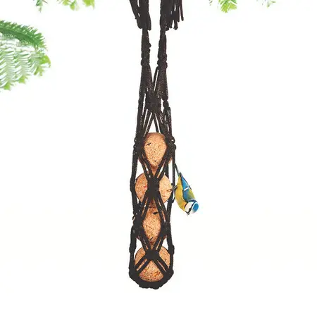 Vetbolhouder Hello Yade Macrame 25cm Zwart - afbeelding 2