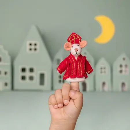 Vingerpopje Muis Sintermuis - Sjaal met Verhaal - afbeelding 2