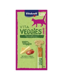 Vitakraft Vita Veggies® Liquid Kaas & Tomaat Kattensnack 6x15g