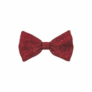 Vlinderstrik Glitter Red Dog S