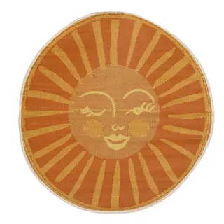 Vloerkleed Rond 150cm Zon - Oranje
