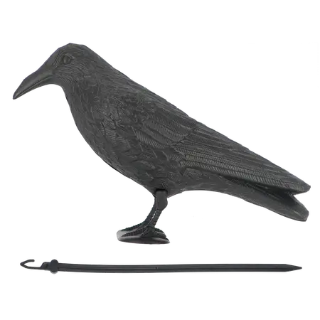 Vogelverschrikker Kraai Esschert Design - zwart kunststof - afbeelding 3