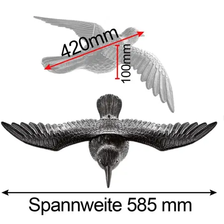 Vogelverschrikker Raaf Zwart 400x575mm - afbeelding 2