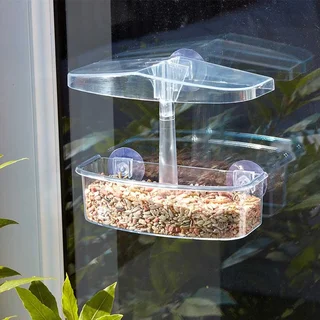 Vogelvoederhuis Raam Perspex 2 stuks - afbeelding 2