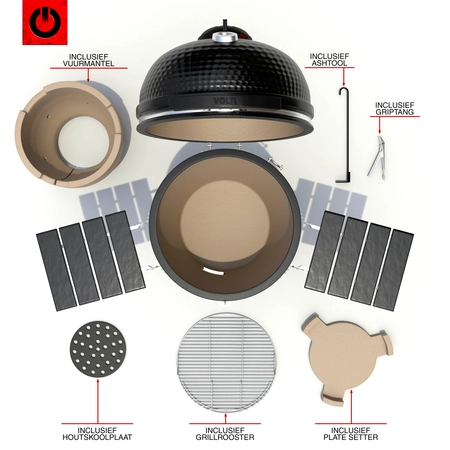 VOLT! Kamado - Grenade Grill 22" + Grenade Cover 22" - afbeelding 6