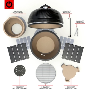 VOLT! Kamado - Grenade Grill 22" + Grenade Cover 22" - afbeelding 6