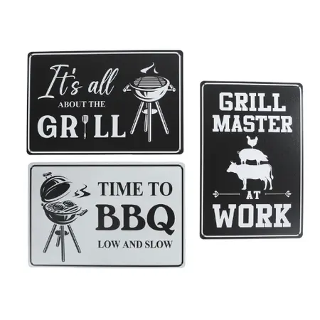 Wandbord Bbq/grill 20x30cm (assorti)