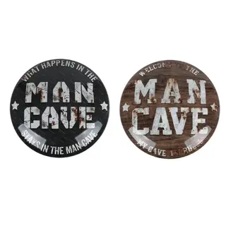 Wandbord Mancave Metaal 40cm (keuze uit 2 uitvoeringen) - afbeelding 1