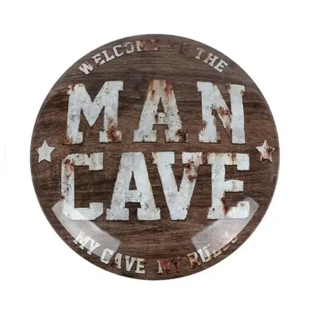 Wandbord Mancave Metaal 40cm (keuze uit 2 uitvoeringen) - afbeelding 3