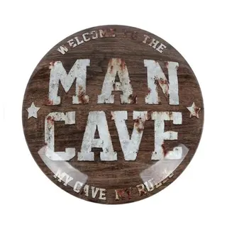 Wandbord Mancave Metaal 40cm (keuze uit 2 uitvoeringen) - afbeelding 3
