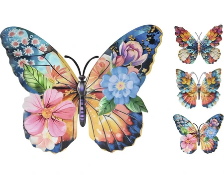 Wanddecoratie Vlinder 25cm (keuze uit 3 variaties)
