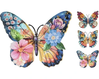 Wanddecoratie Vlinder 25cm (keuze uit 3 variaties)