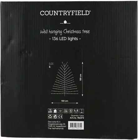 Wandkerstboom Ziggy 136 LED H120cm Bruin - afbeelding 4