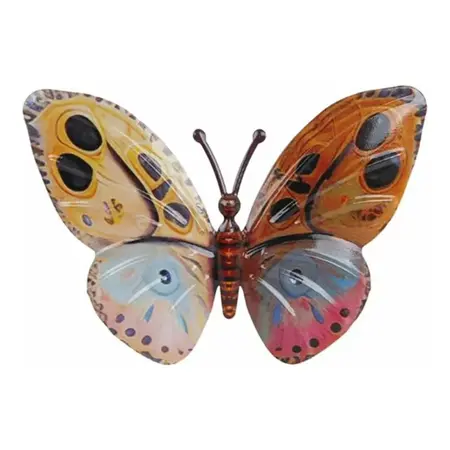 Wandversiering Monarch Vlinder L Metaal H33cm
