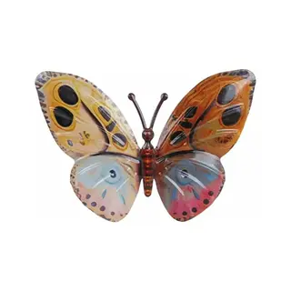 Wandversiering Monarch Vlinder M Metaal H25cm